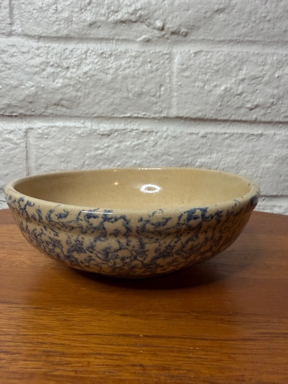 Spongeware Bowl Blue Small RRP Robinson Ransbottom Pottery